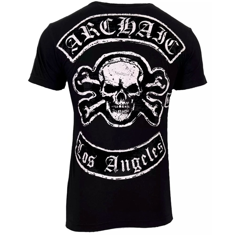 Archaic Affliction Men's T-Shirt Short Sleeve KING Cross Biker - Picture 2 of 9